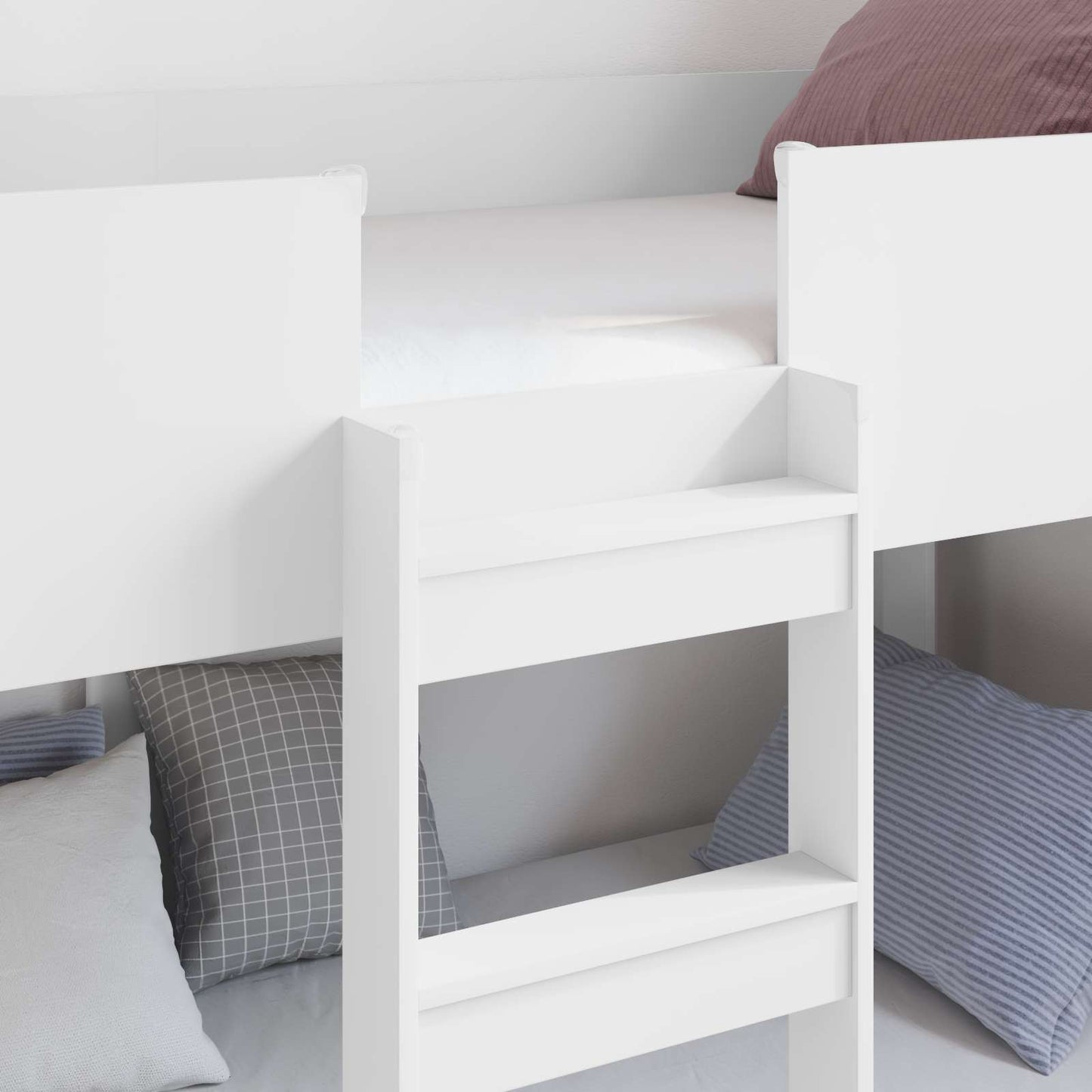 vidaXL Κρεβάτι Κουκέτα για Παιδιά Λευκό 75 x 190 cm Επεξεργασμένο ξύλο