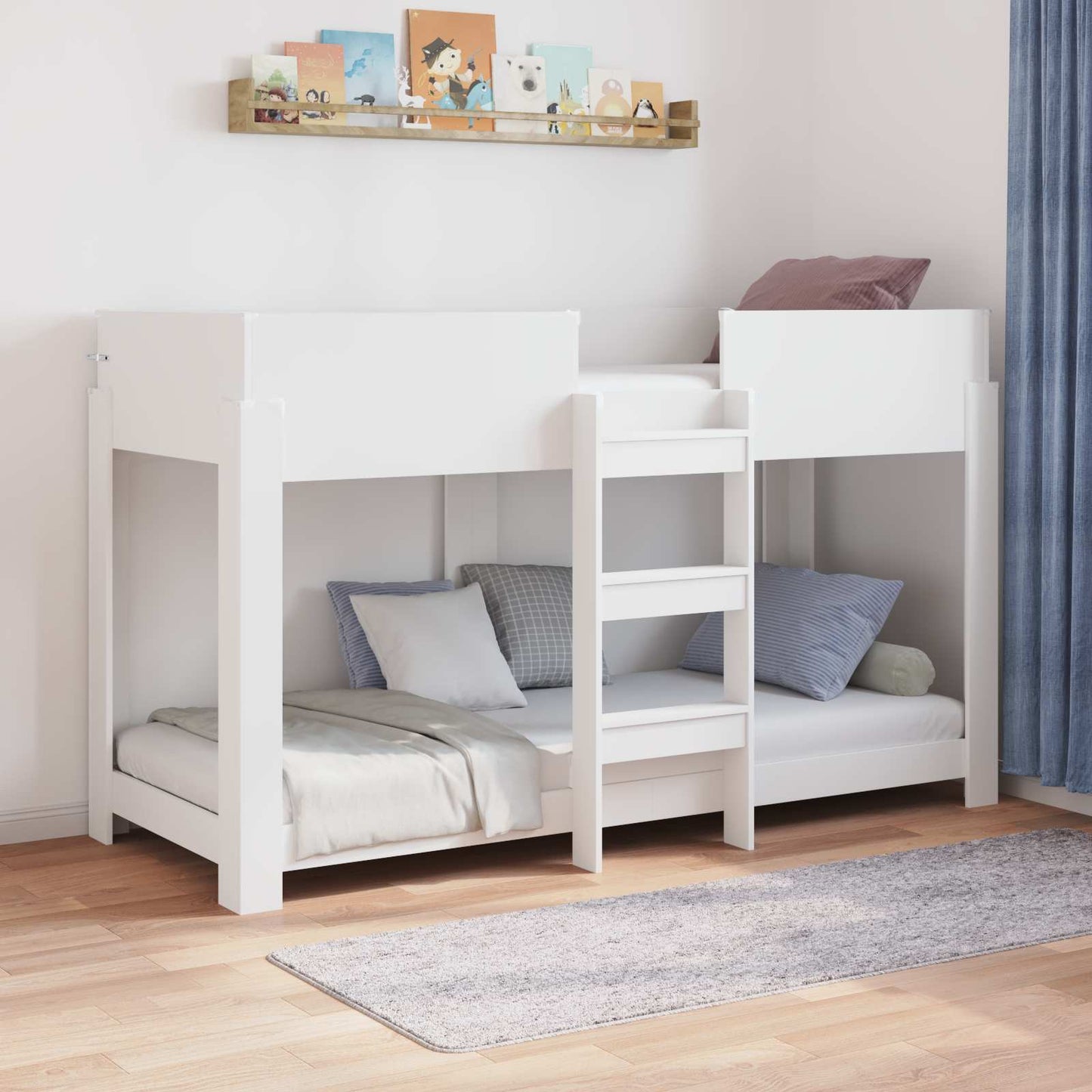 vidaXL Κρεβάτι Κουκέτα για Παιδιά Λευκό 75 x 190 cm Επεξεργασμένο ξύλο