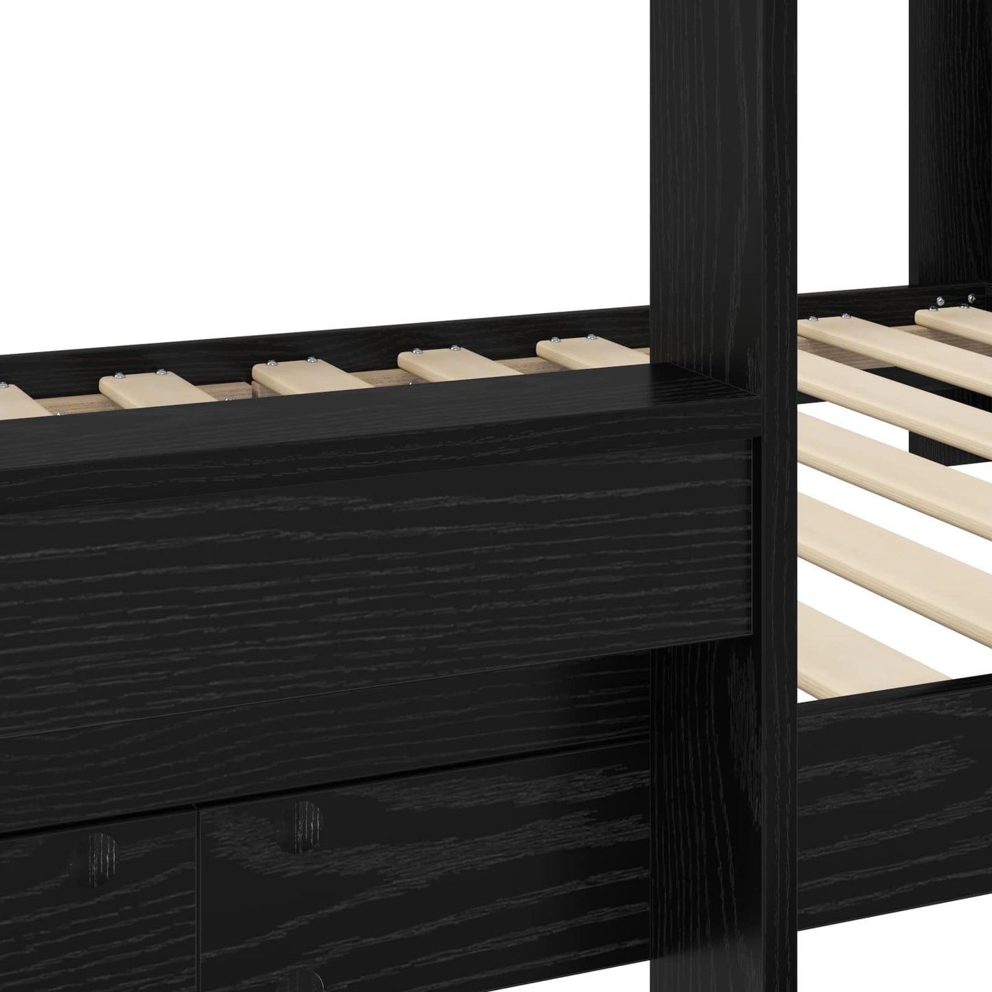 vidaXL Κρεβάτι Κουκέτα για Παιδιά Μαύρη Οξυά 75 x 190 cm