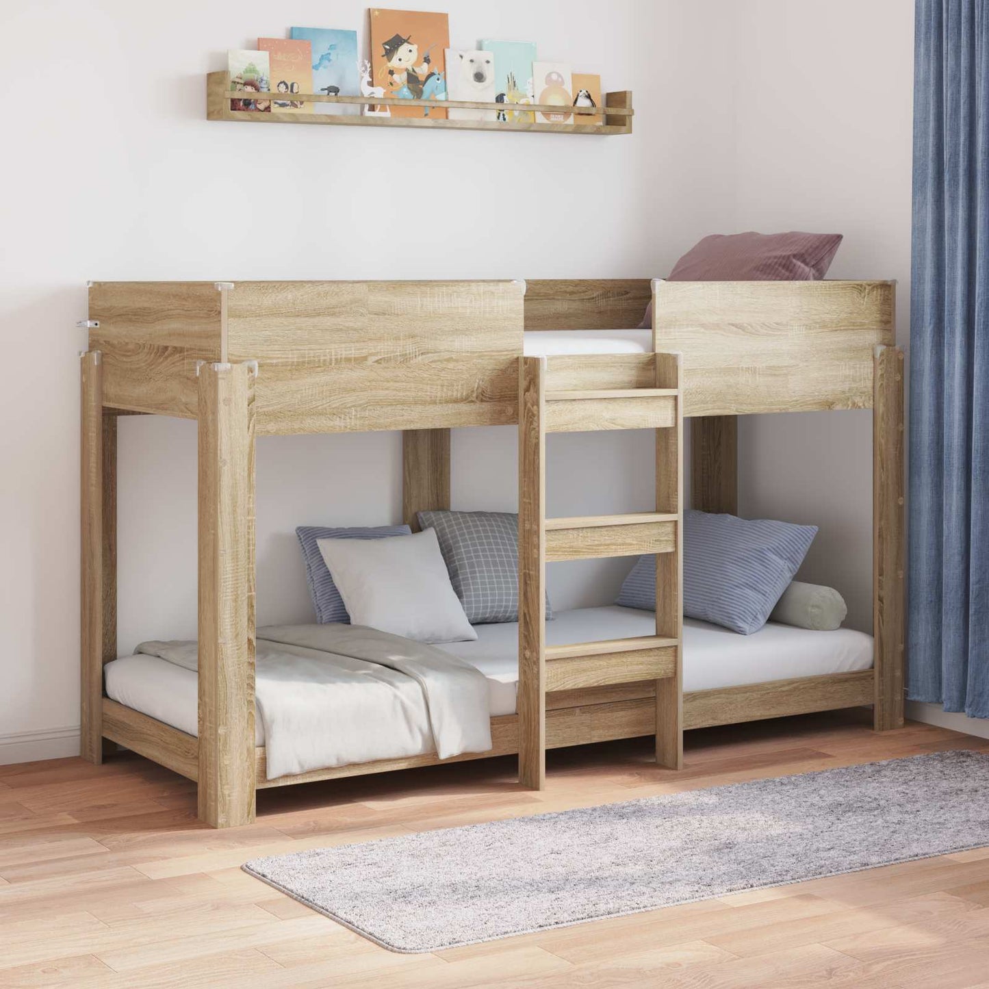 vidaXL Κρεβάτι Κουκέτα για Παιδιά Δρύς Sonoma 75 x 190 cm