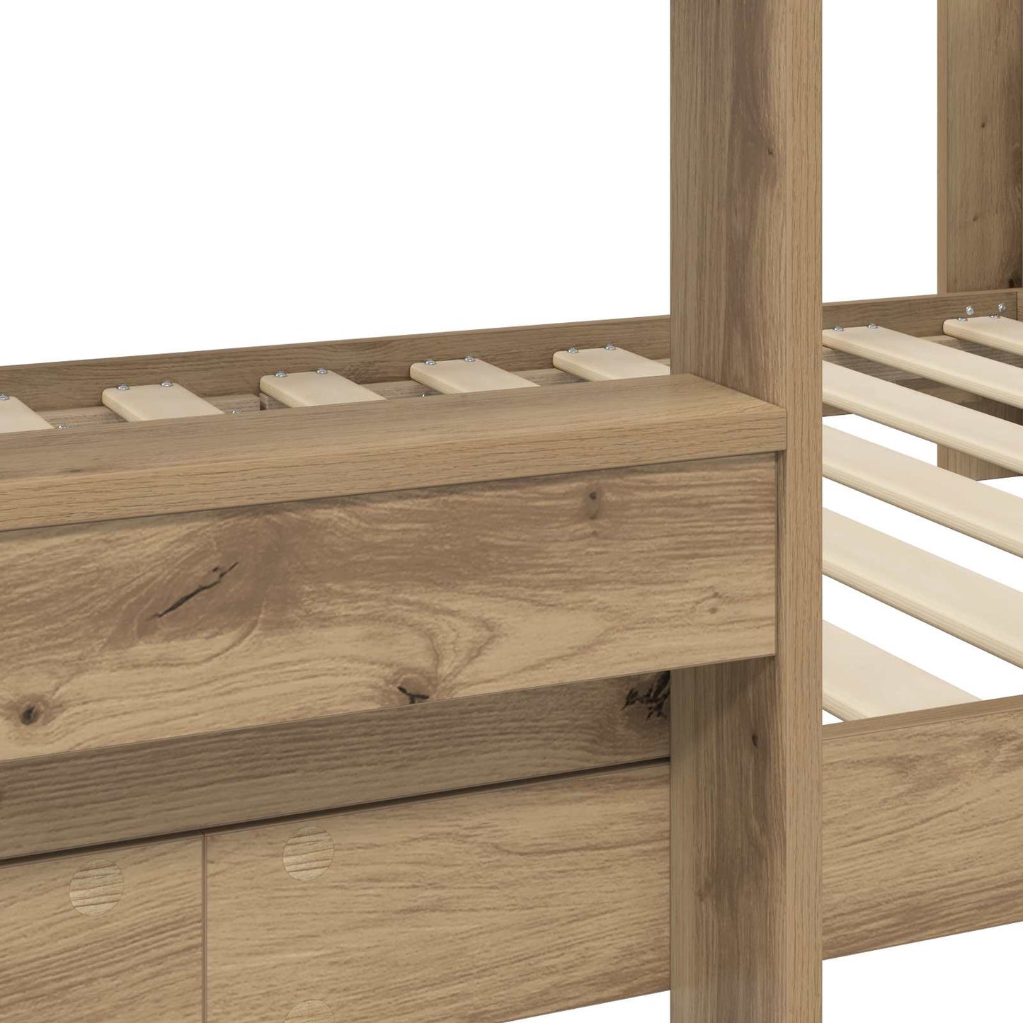 vidaXL Κρεβάτι Κουκέτα για Παιδιά Artisan Oak 75 x 190 cm