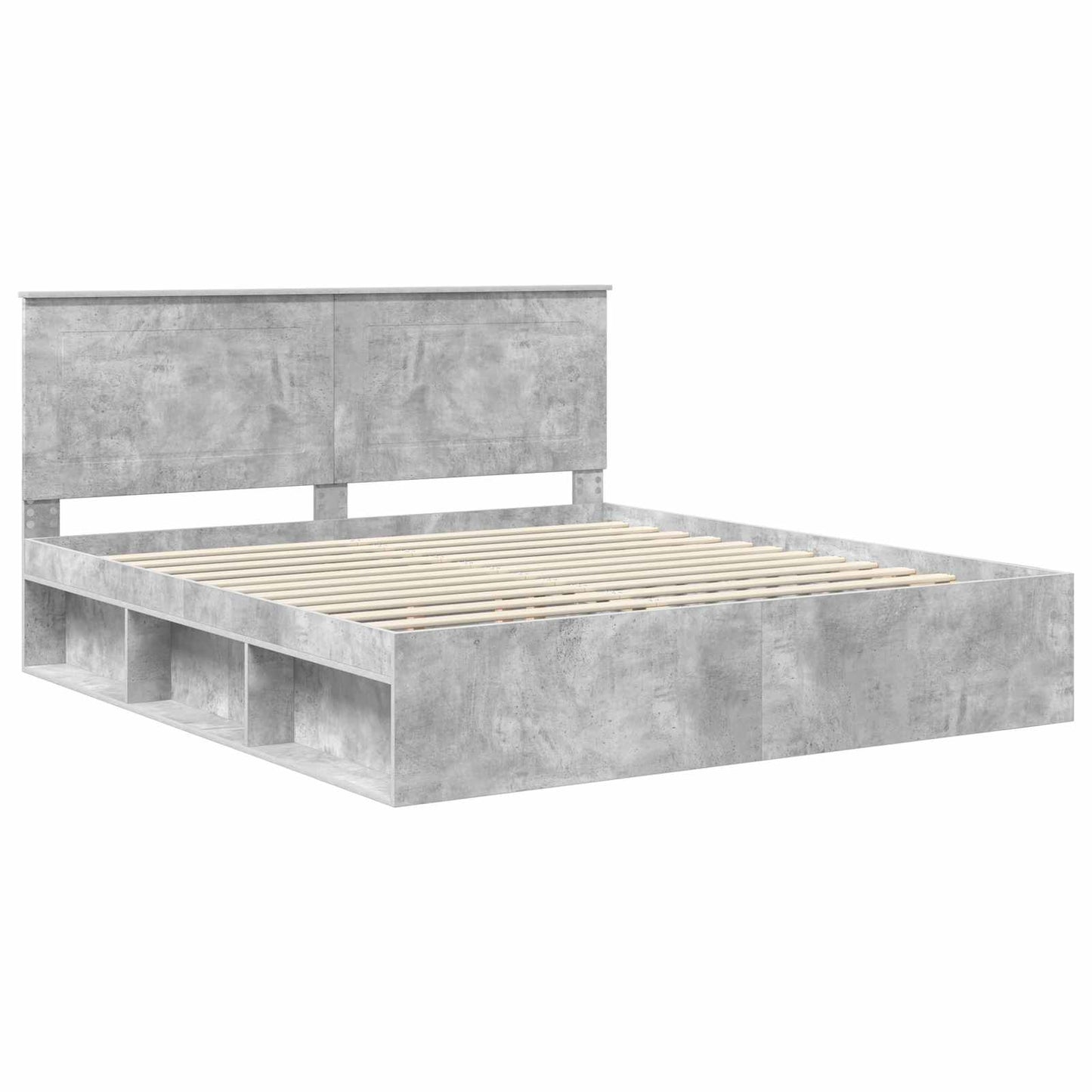vidaXL Σκελετός Κρεβατιού Σκυρόδεμα 180 x 200 cm Στερεά ξυλεία πεύκου