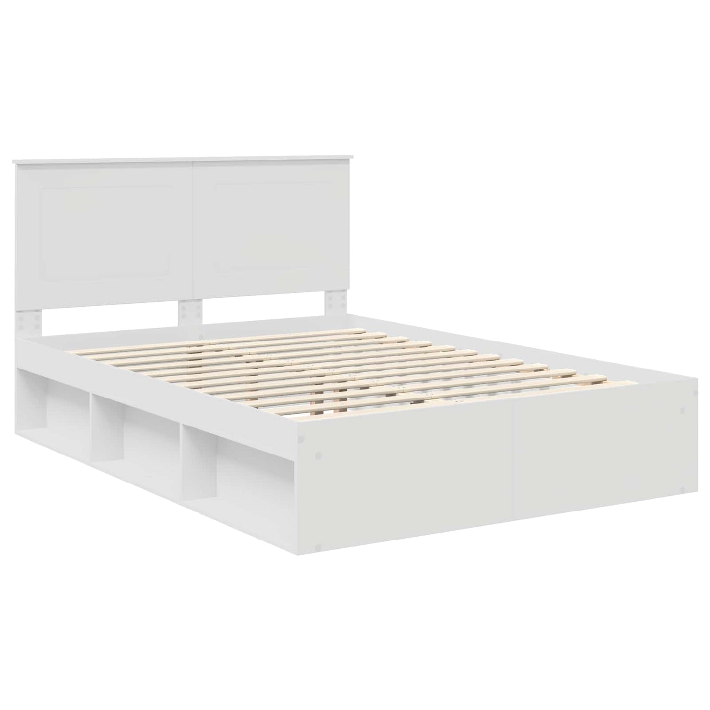 vidaXL Σκελετός Κρεβατιού Λευκό 140 x 190 cm Στερεά ξυλεία πεύκου