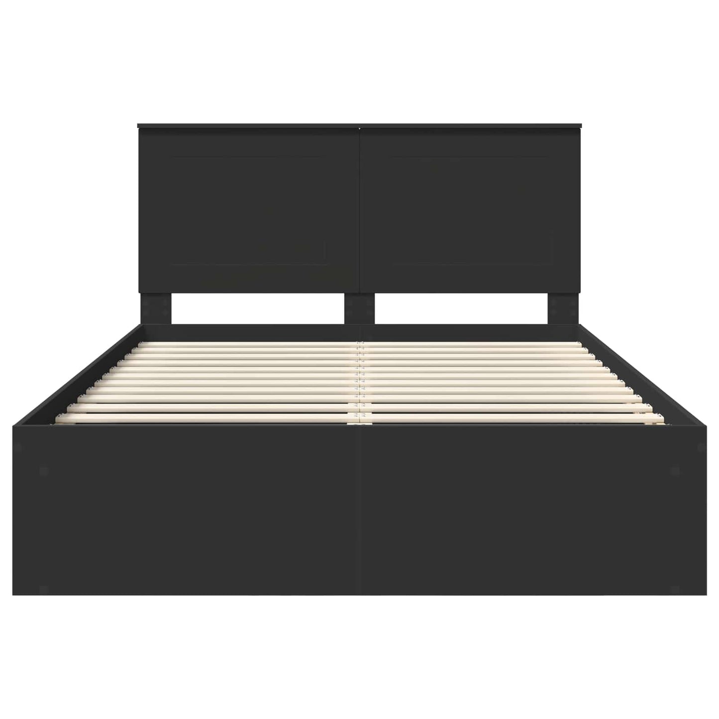 vidaXL Σκελετός Κρεβατιού Μαύρο 140 x 200 cm Στερεά ξυλεία πεύκου