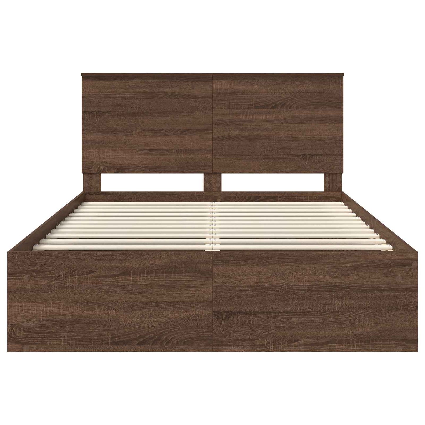 vidaXL Σκελετός Κρεβατιού Καφέ δρυς 140 x 200 cm Στερεά ξυλεία πεύκου