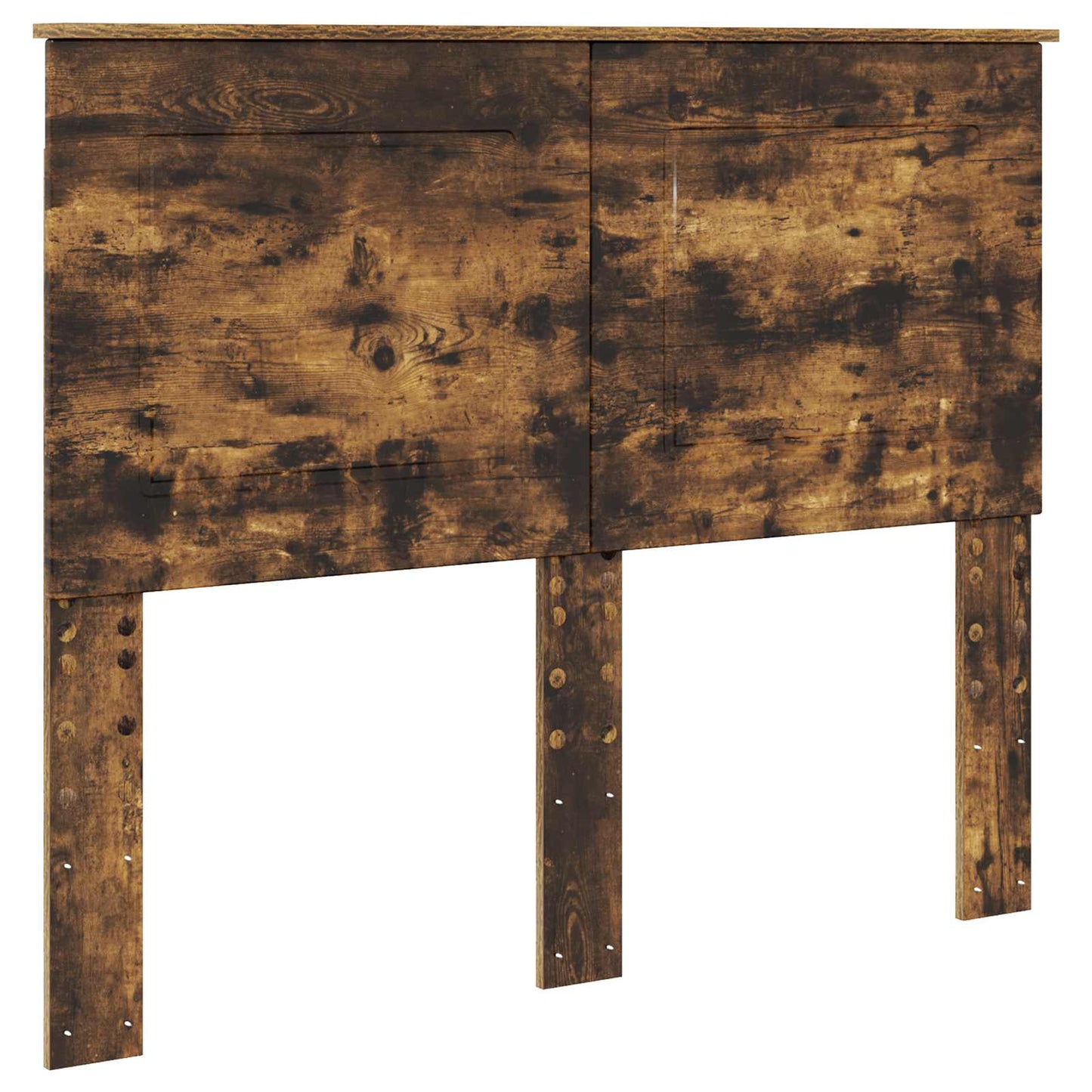 vidaXL Σκελετός Κρεβατιού με κεφαλάρι Καπνιστό Δρύς 135 x 190 cm