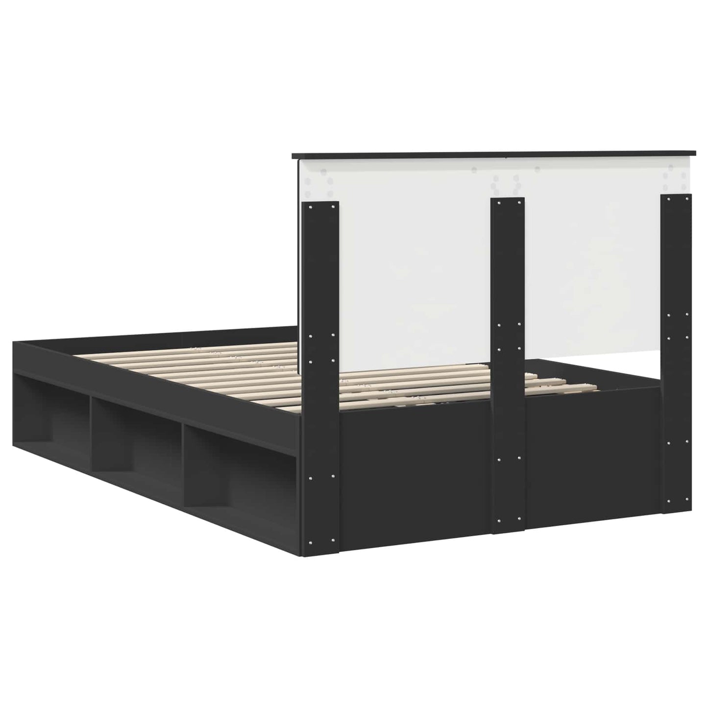 vidaXL Σκελετός Κρεβατιού Μαύρο 120 x 190 cm Στερεά ξυλεία πεύκου