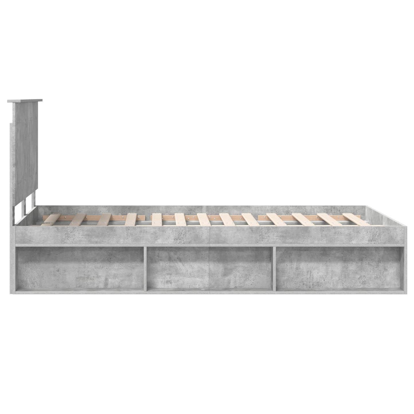 vidaXL Σκελετός Κρεβατιού Σκυρόδεμα 120 x 190 cm Στερεά ξυλεία πεύκου