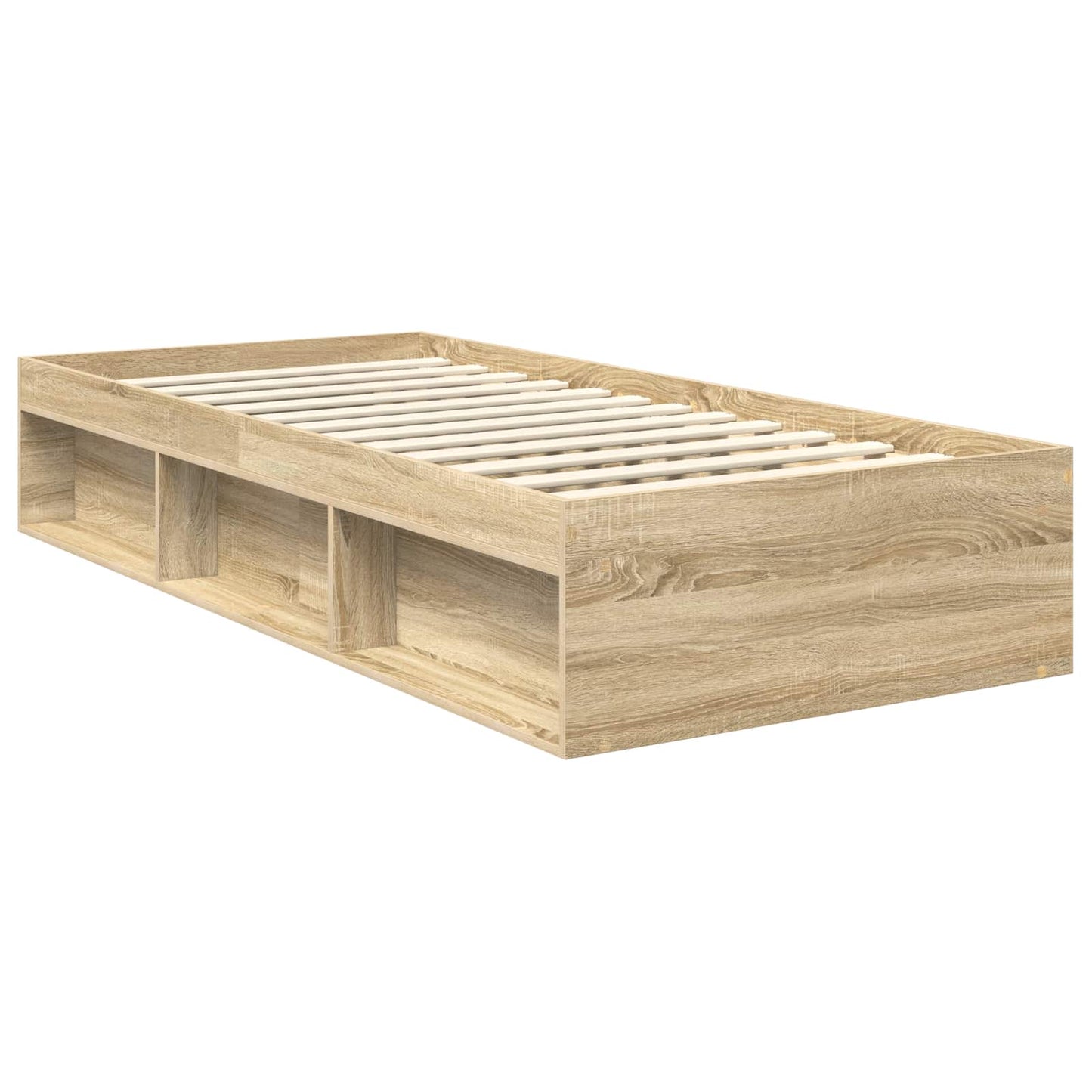 vidaXL Σκελετός Κρεβατιού Δρύς Sonoma 90 x 200 cm Στερεά ξυλεία πεύκου