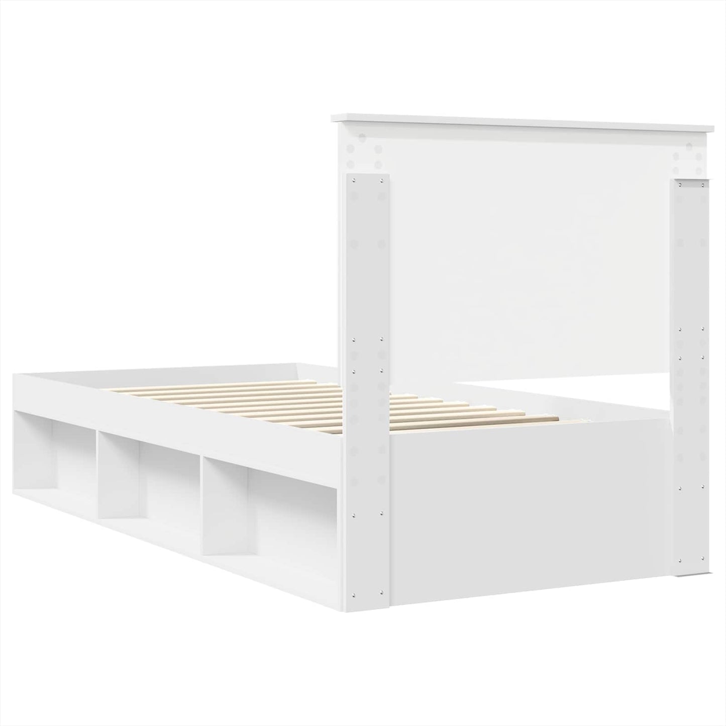 vidaXL Σκελετός Κρεβατιού Λευκό 75 x 190 cm Στερεά ξυλεία πεύκου