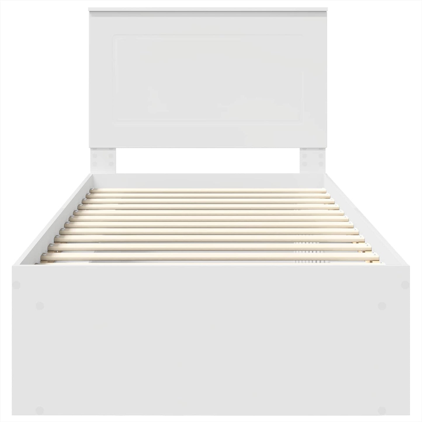 vidaXL Σκελετός Κρεβατιού Λευκό 75 x 190 cm Στερεά ξυλεία πεύκου