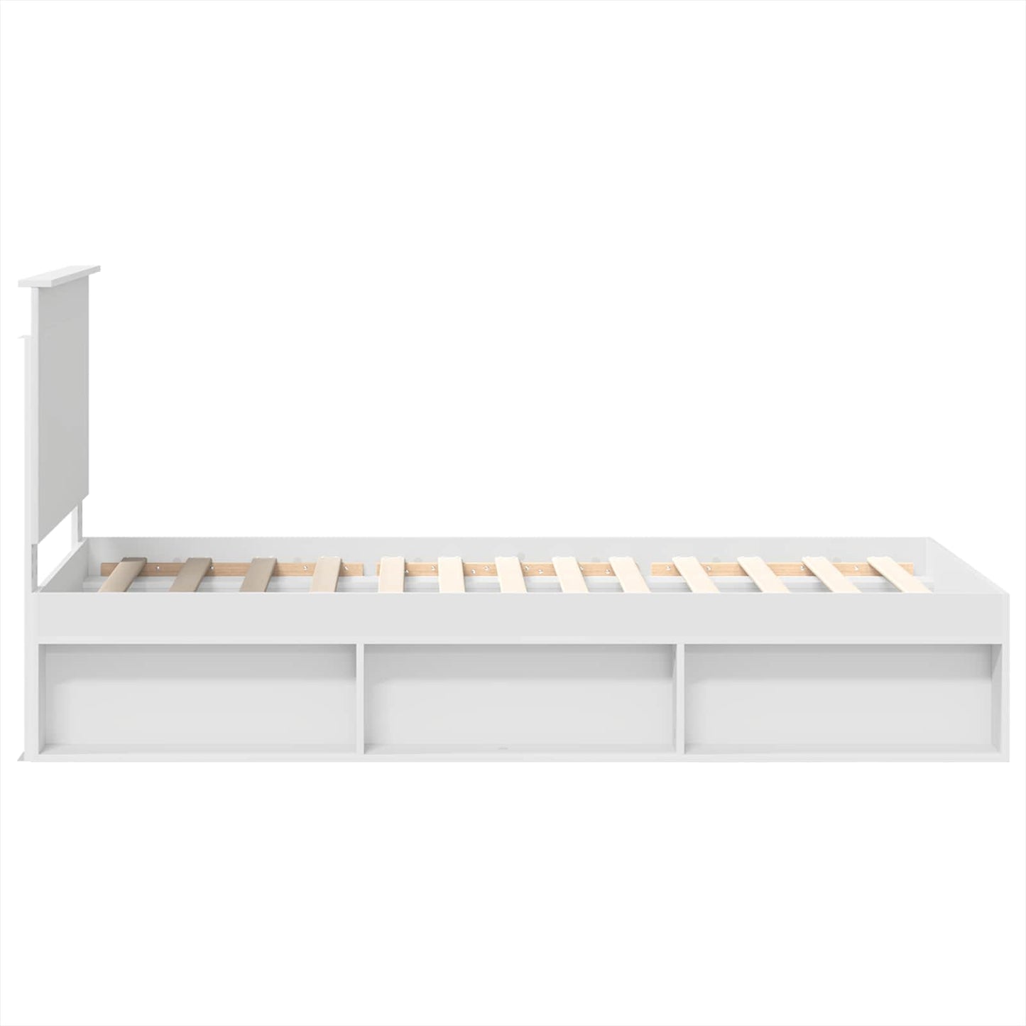 vidaXL Σκελετός Κρεβατιού Λευκό 75 x 190 cm Στερεά ξυλεία πεύκου