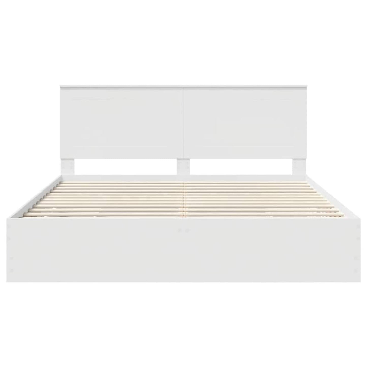 vidaXL Σκελετός Κρεβατιού Λευκό 200 x 200 cm Μηχανήματος Ξύλο