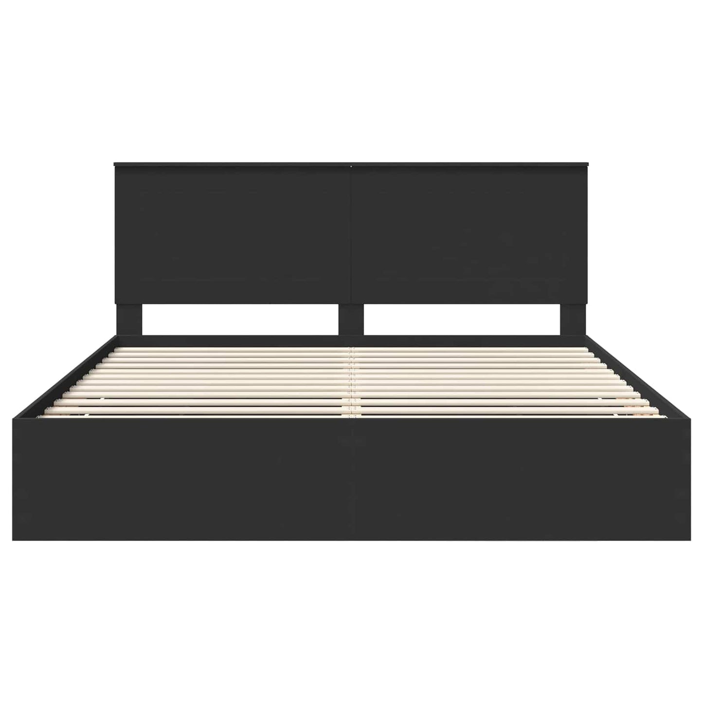 vidaXL Σκελετός Κρεβατιού Μαύρο 200 x 200 cm Μηχανήματος Ξύλο