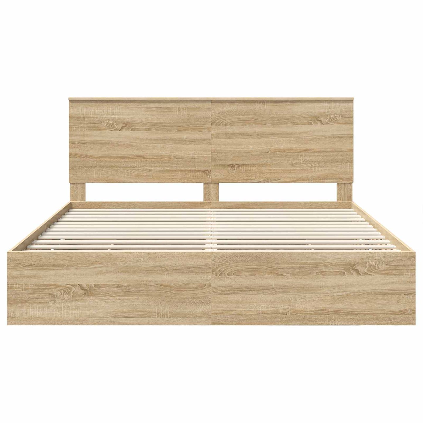 vidaXL Σκελετός Κρεβατιού Δρύς Sonoma 200 x 200 cm Μηχανήματος Ξύλο