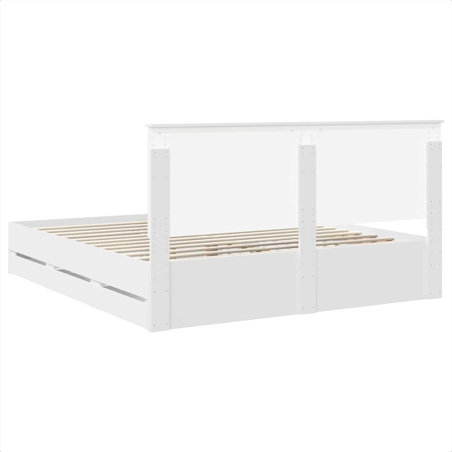 vidaXL Σκελετός Κρεβατιού Λευκό 180 x 200 cm Μηχανήματος Ξύλο