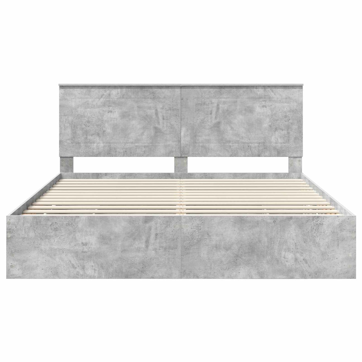 vidaXL Σκελετός Κρεβατιού Σκυρόδεμα Γκρι 180 x 200 cm Μηχανήματος Ξύλο