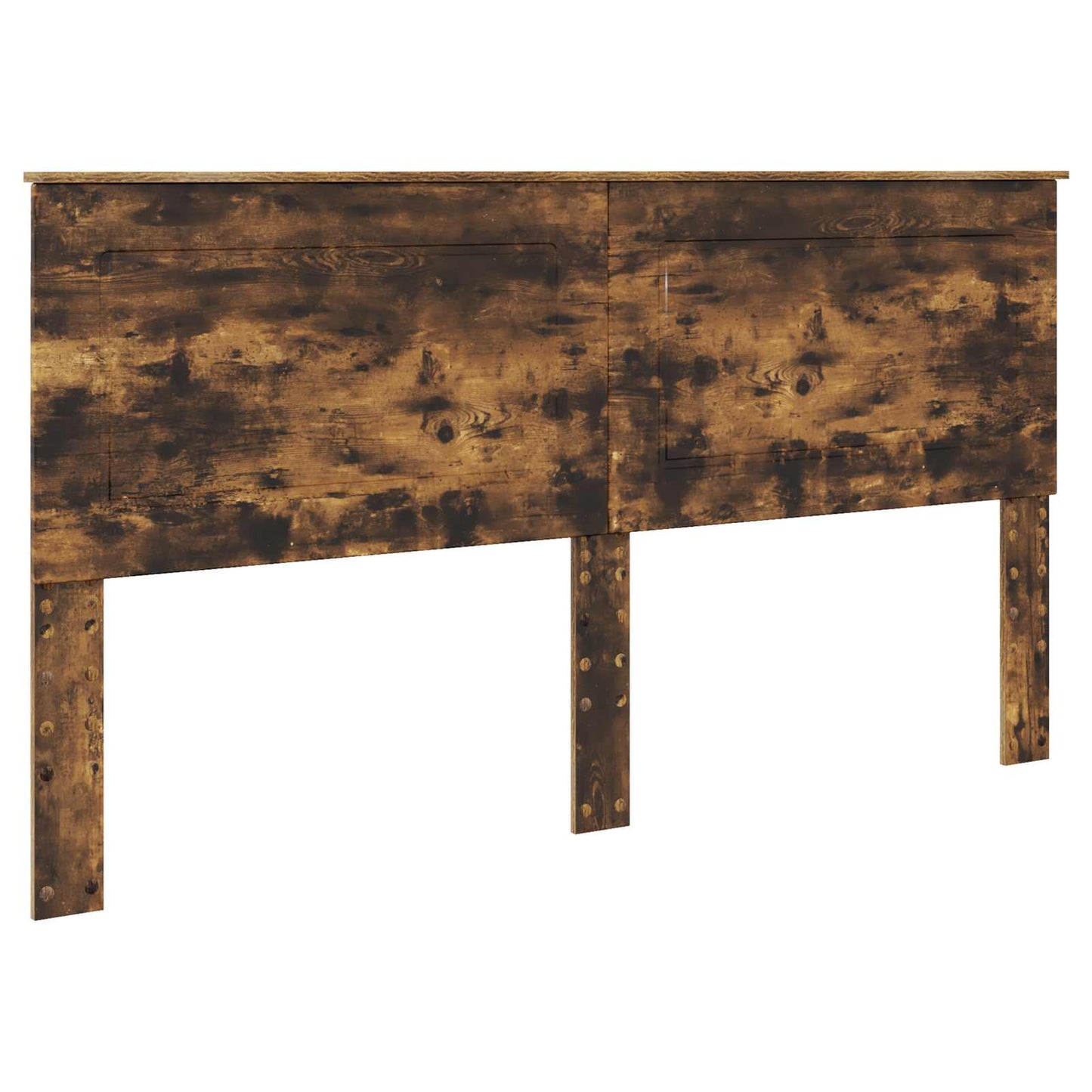 vidaXL Σκελετός Κρεβατιού Καπνιστό Δρύς 180 x 200 cm Μηχανήματος Ξύλο