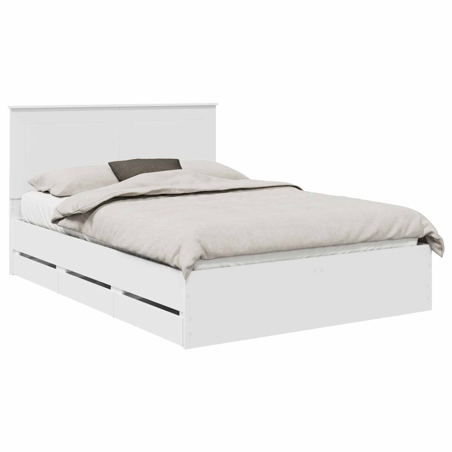 vidaXL Σκελετός Κρεβατιού Λευκό 160 x 200 cm Μηχανήματος Ξύλο