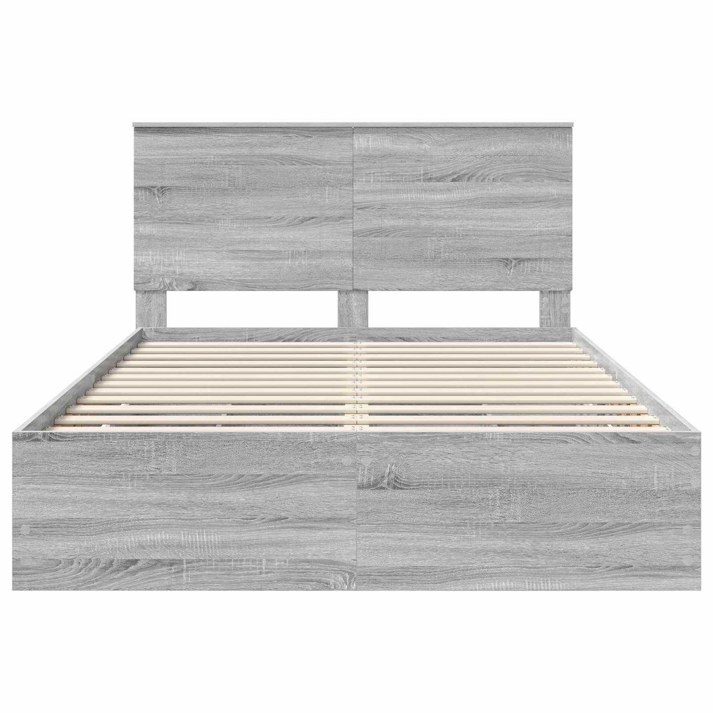 vidaXL Σκελετός Κρεβατιού Γκρίζο Σονομα 150 x 200 cm Μηχανήματος Ξύλο