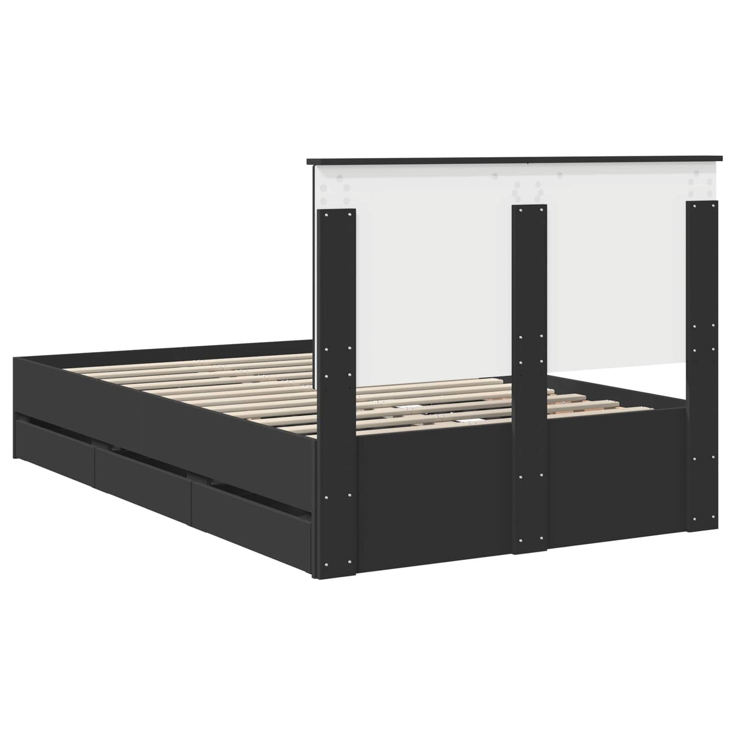 vidaXL Σκελετός Κρεβατιού Μαύρο 120 x 190 cm Μηχανήματος Ξύλο