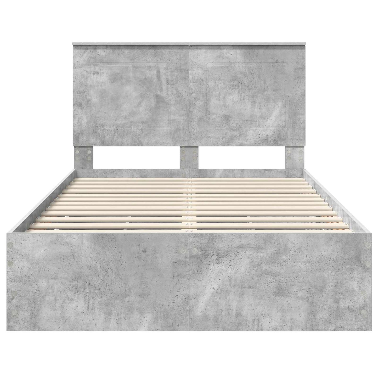 vidaXL Σκελετός Κρεβατιού Σκυρόδεμα Γκρι 120 x 190 cm Μηχανήματος Ξύλο