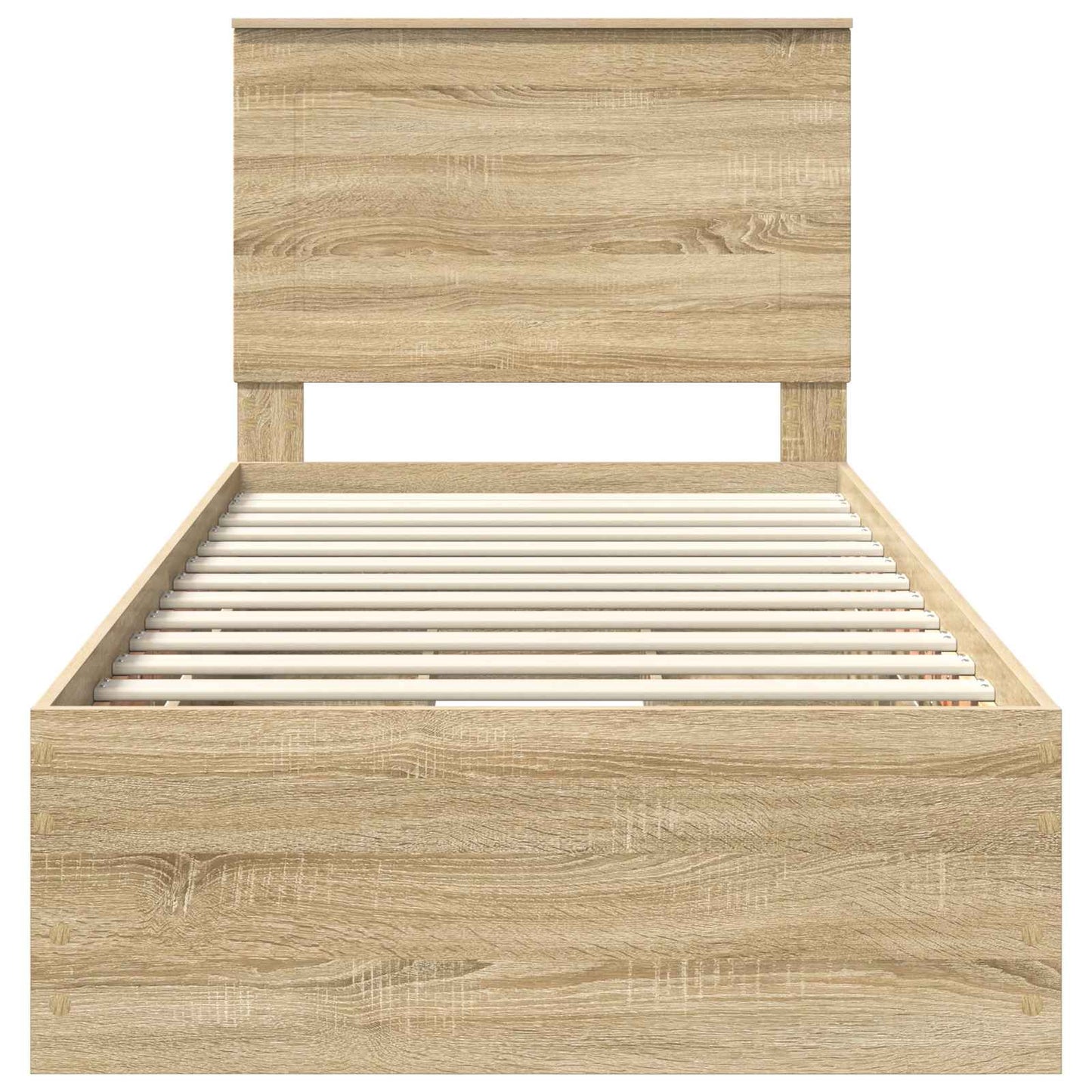 vidaXL Σκελετός Κρεβατιού Δρύς Sonoma 100 x 200 cm Μηχανήματος Ξύλο
