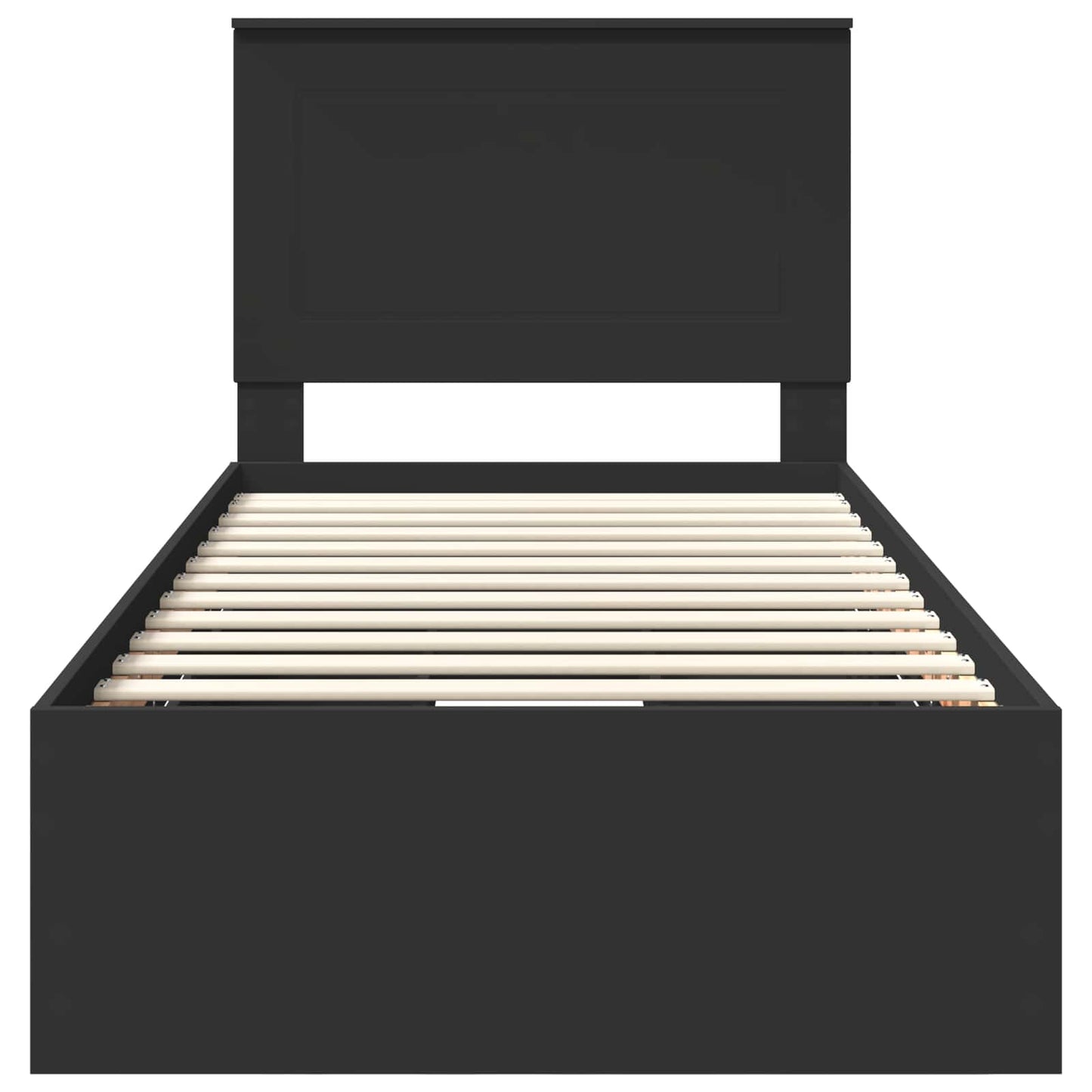 vidaXL Σκελετός Κρεβατιού Μαύρο 75 x 190 cm Μηχανήματος Ξύλο