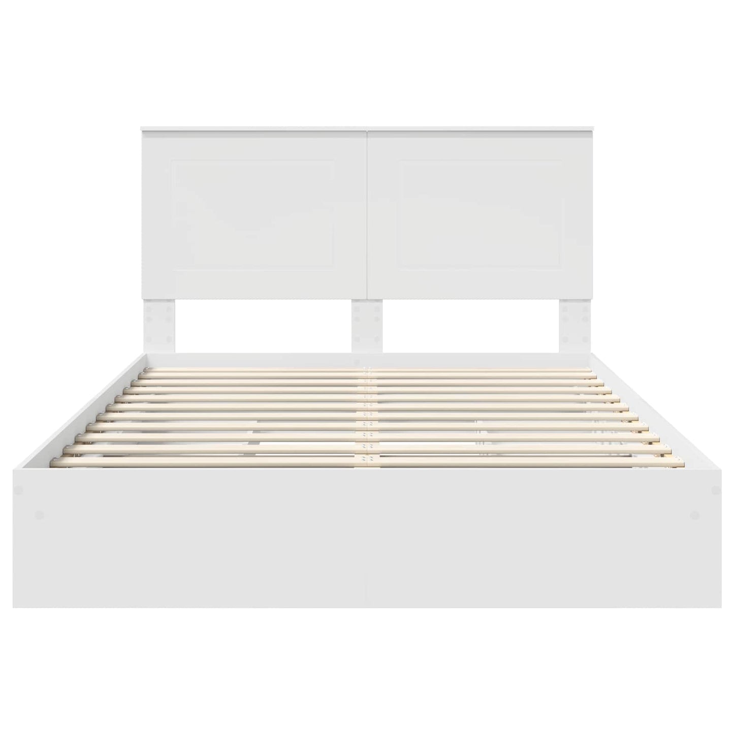vidaXL Κρεβάτι Αποθήκης Λευκό 140 x 200 cm Επεξεργασμένο ξύλο