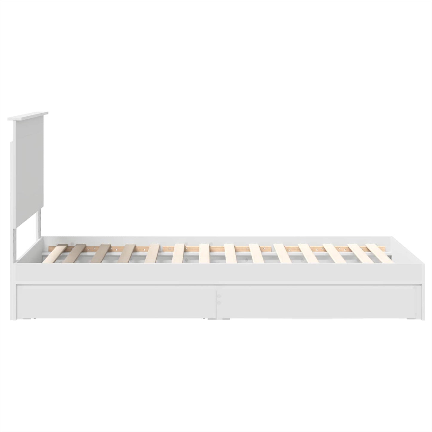 vidaXL Κρεβάτι Αποθήκης Λευκό 90 x 200 cm Επεξεργασμένο ξύλο