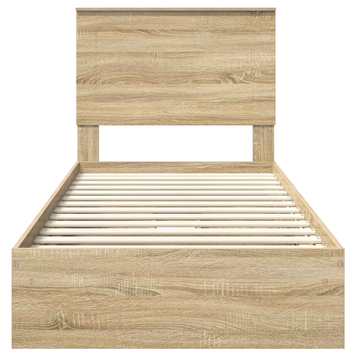 vidaXL Κρεβάτι Αποθήκης Δρύς Sonoma 90 x 200 cm Επεξεργασμένο ξύλο