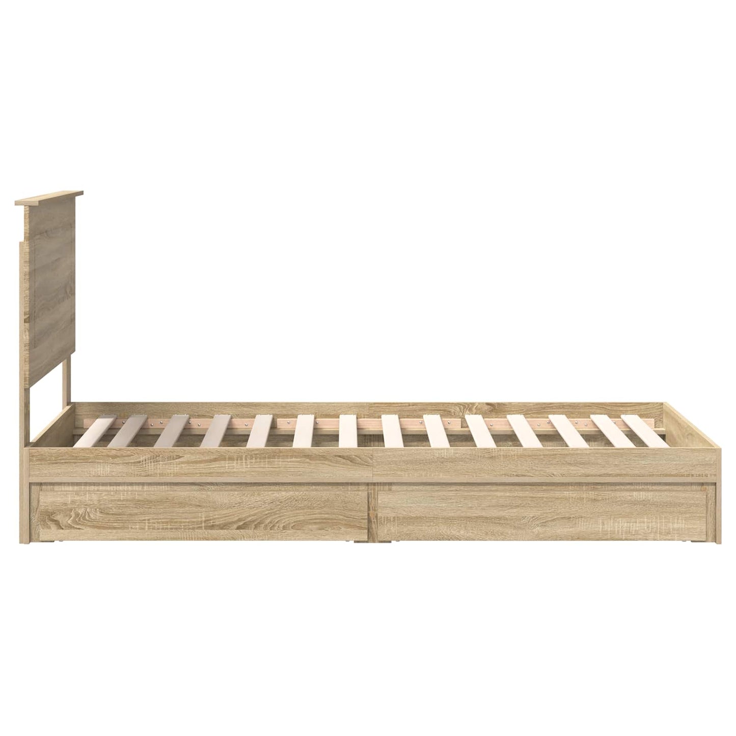 vidaXL Κρεβάτι Αποθήκης Δρύς Sonoma 90 x 200 cm Επεξεργασμένο ξύλο