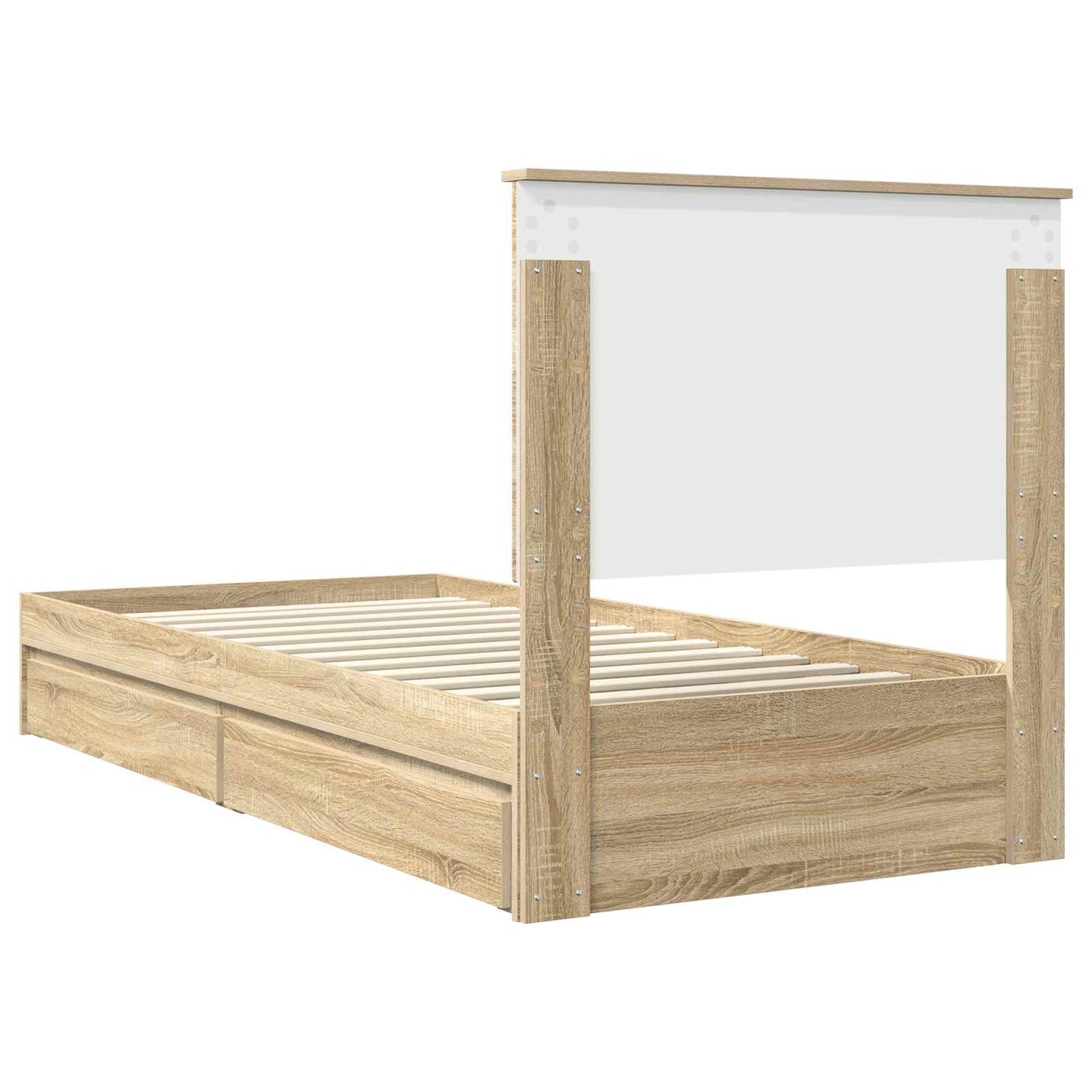 vidaXL Κρεβάτι Αποθήκης Δρύς Sonoma 75 x 190 cm Επεξεργασμένο ξύλο