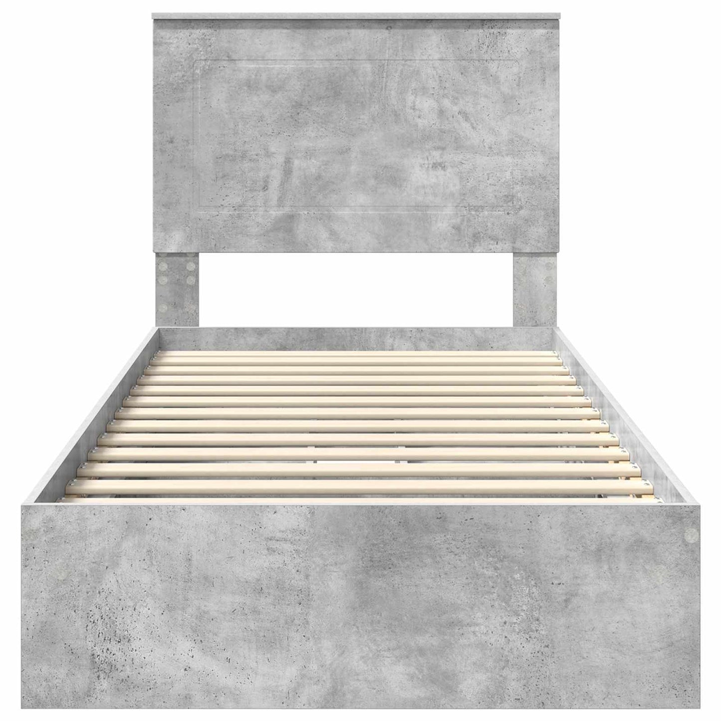 vidaXL Κρεβάτι Αποθήκης Σκυρόδεμα Γκρι 75 x 190 cm Επεξεργασμένο ξύλο