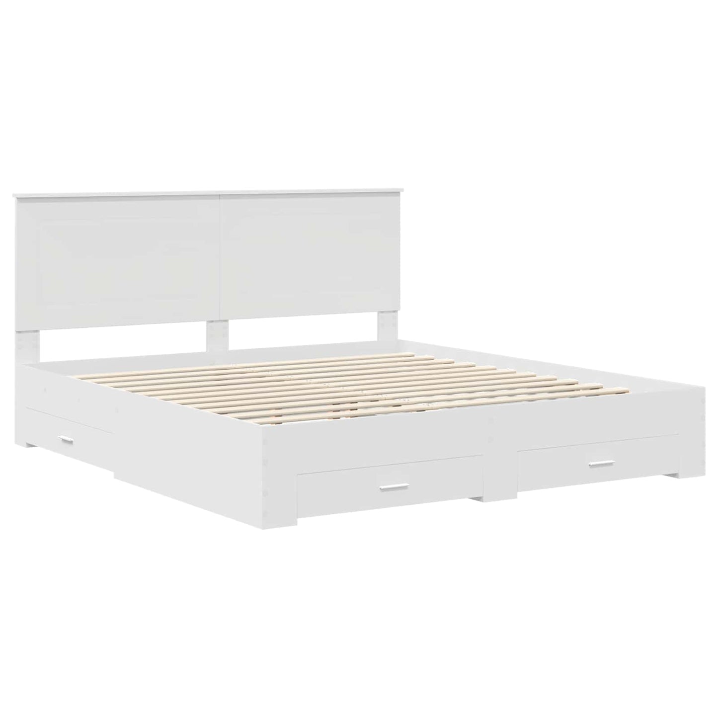 vidaXL Σκελετός Κρεβατιού Λευκό 180 x 200 cm Επεξεργασμένο ξύλο