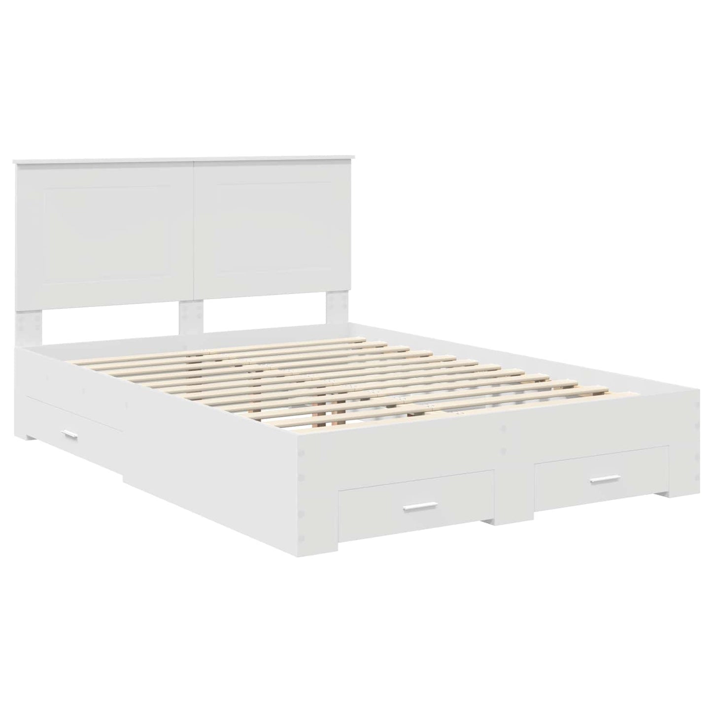 vidaXL Σκελετός Κρεβατιού Λευκό 140 x 200 cm Επεξεργασμένο ξύλο