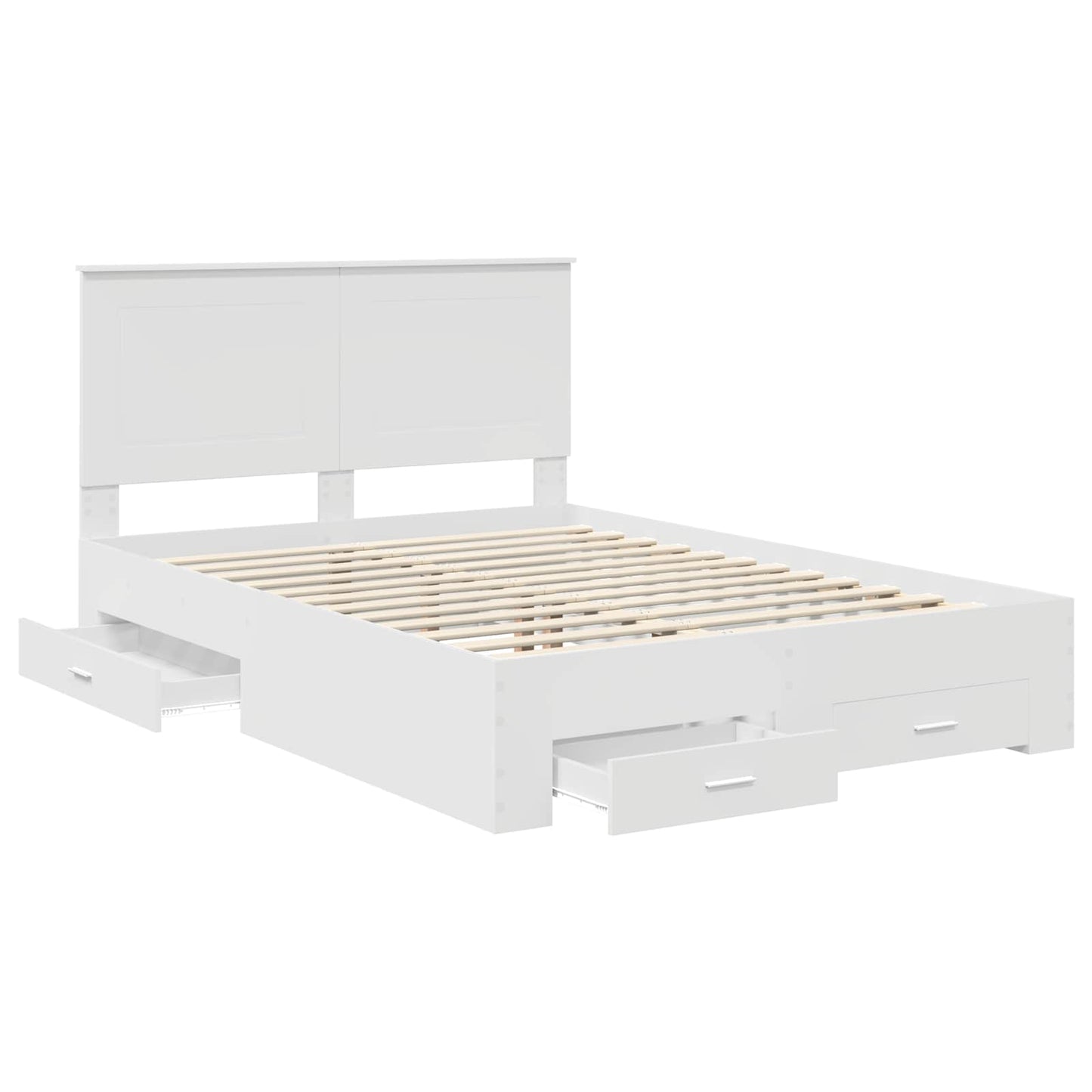 vidaXL Σκελετός Κρεβατιού Λευκό 140 x 200 cm Επεξεργασμένο ξύλο