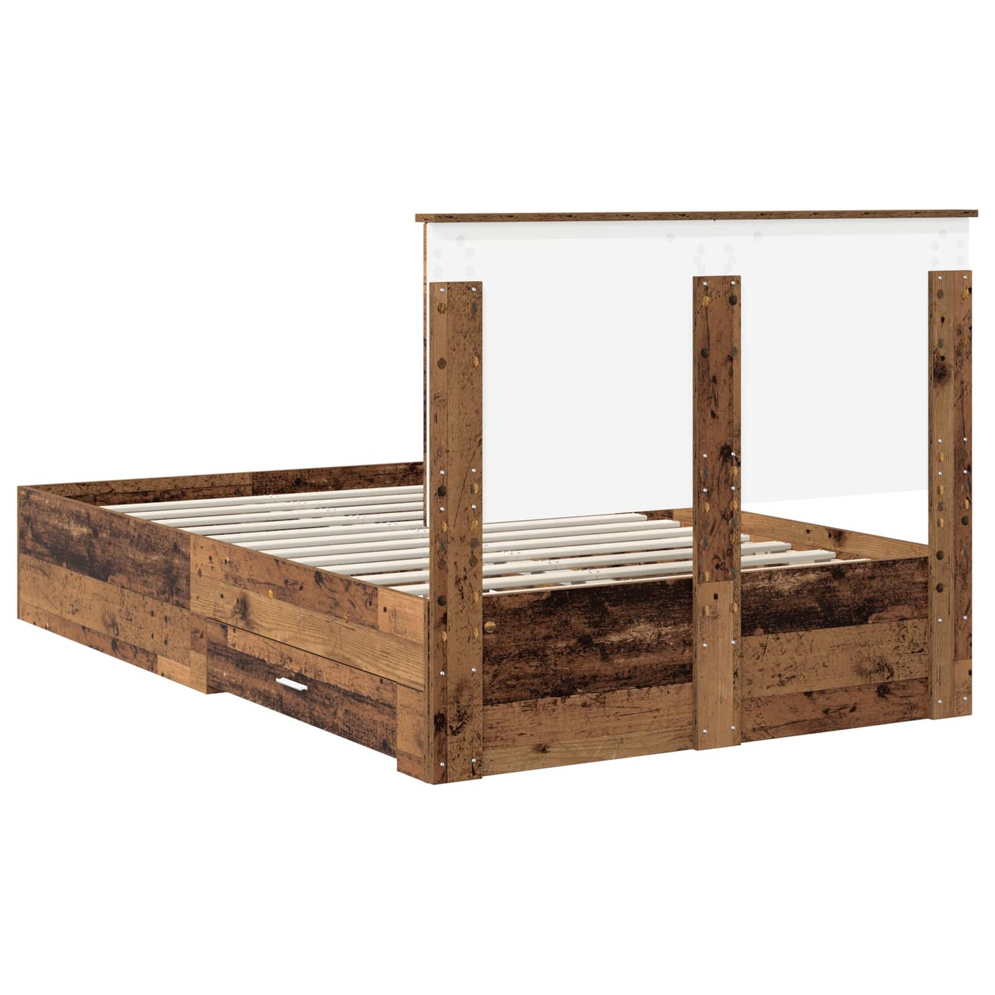 vidaXL Σκελετός Κρεβατιού Παλιό ξύλο 120 x 190 cm Επεξεργασμένο ξύλο