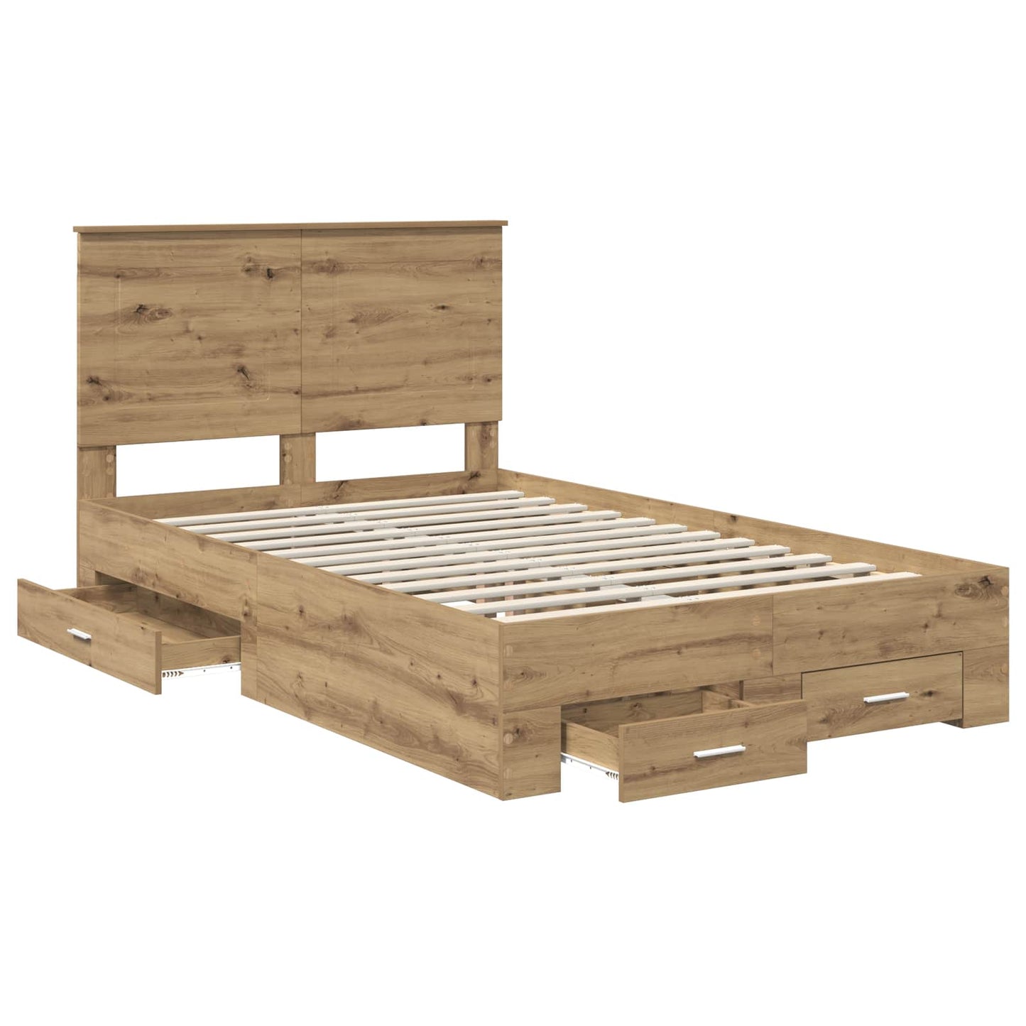 vidaXL Σκελετός Κρεβατιού Artisan Oak 120 x 190 cm Επεξεργασμένο ξύλο