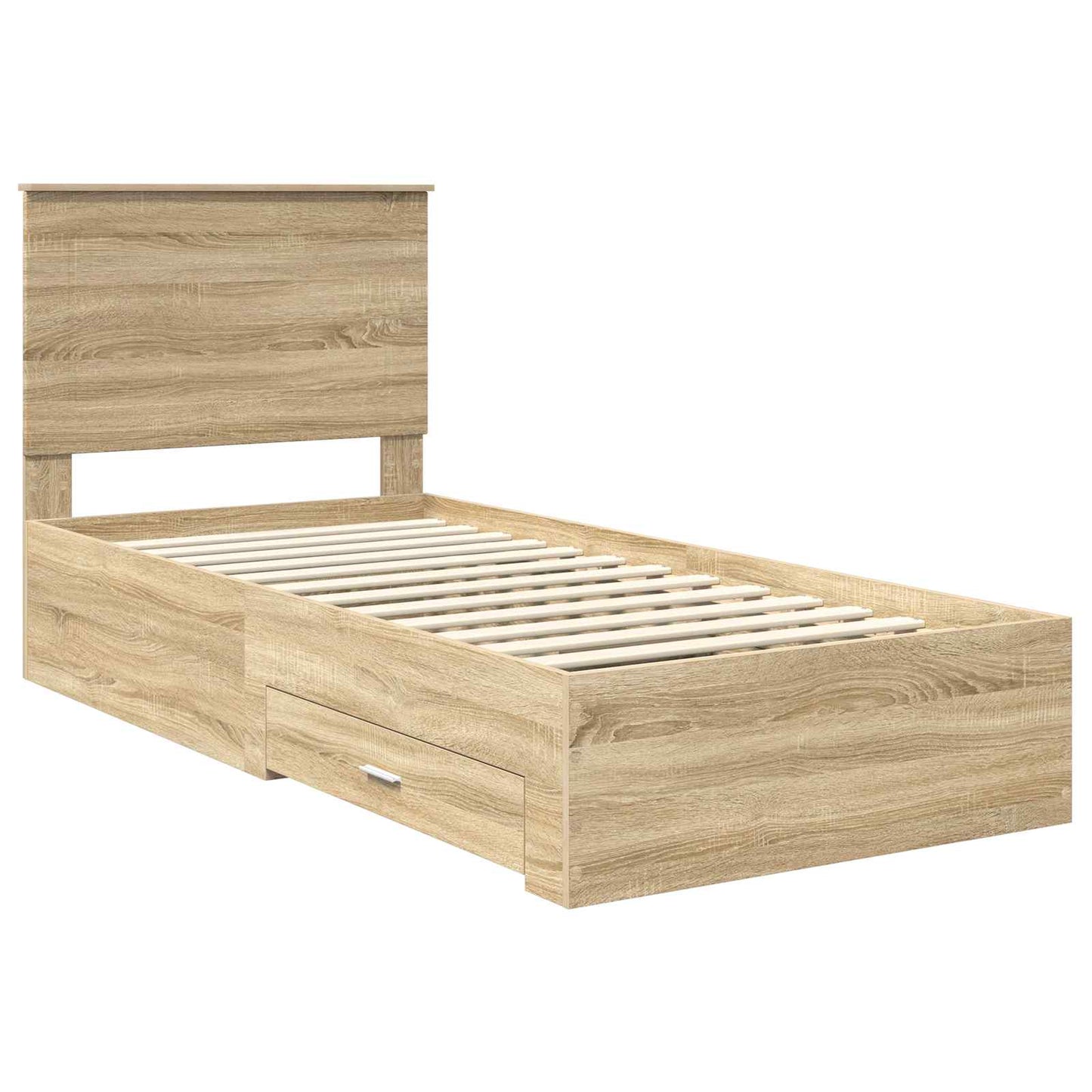 vidaXL Σκελετός Κρεβατιού Δρύς Sonoma 100 x 200 cm Επεξεργασμένο ξύλο