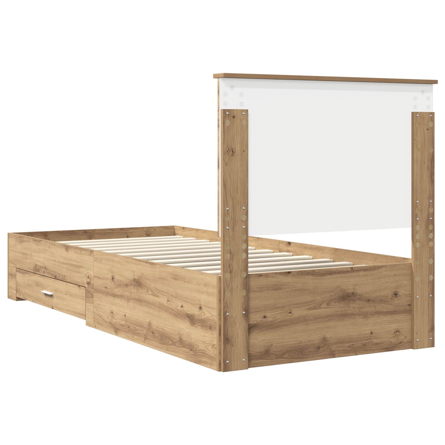 vidaXL Σκελετός Κρεβατιού Artisan Oak 100 x 200 cm Επεξεργασμένο ξύλο