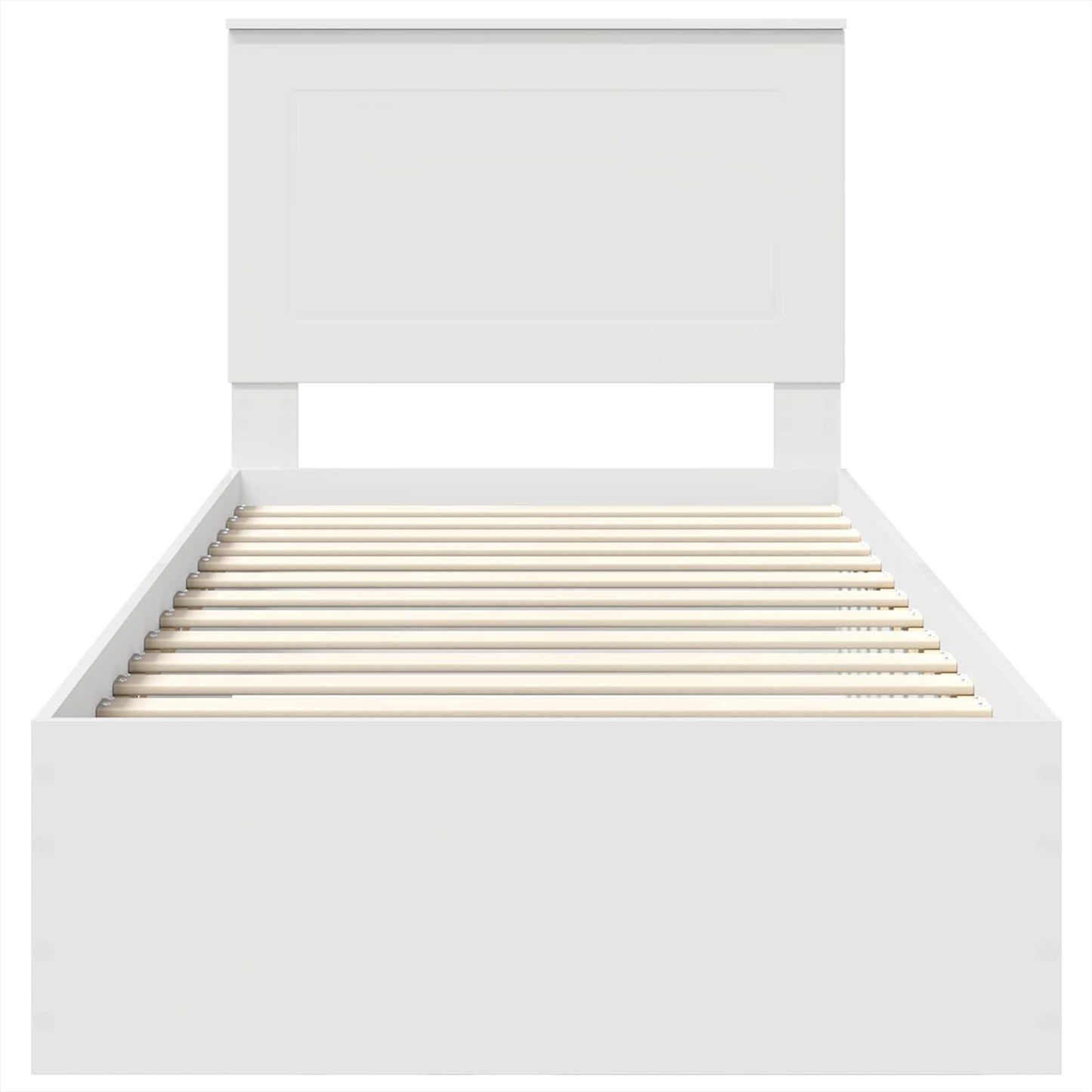 vidaXL Σκελετός Κρεβατιού Λευκό 90 x 190 cm Επεξεργασμένο ξύλο