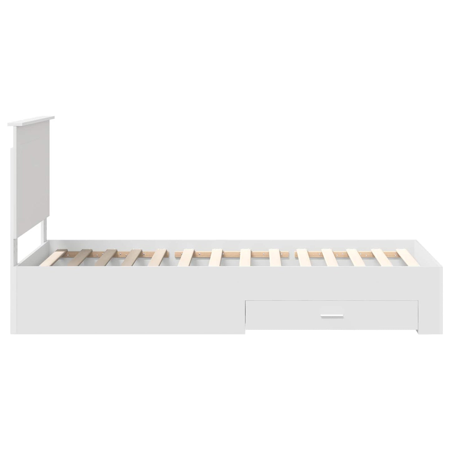 vidaXL Σκελετός Κρεβατιού Λευκό 90 x 190 cm Επεξεργασμένο ξύλο