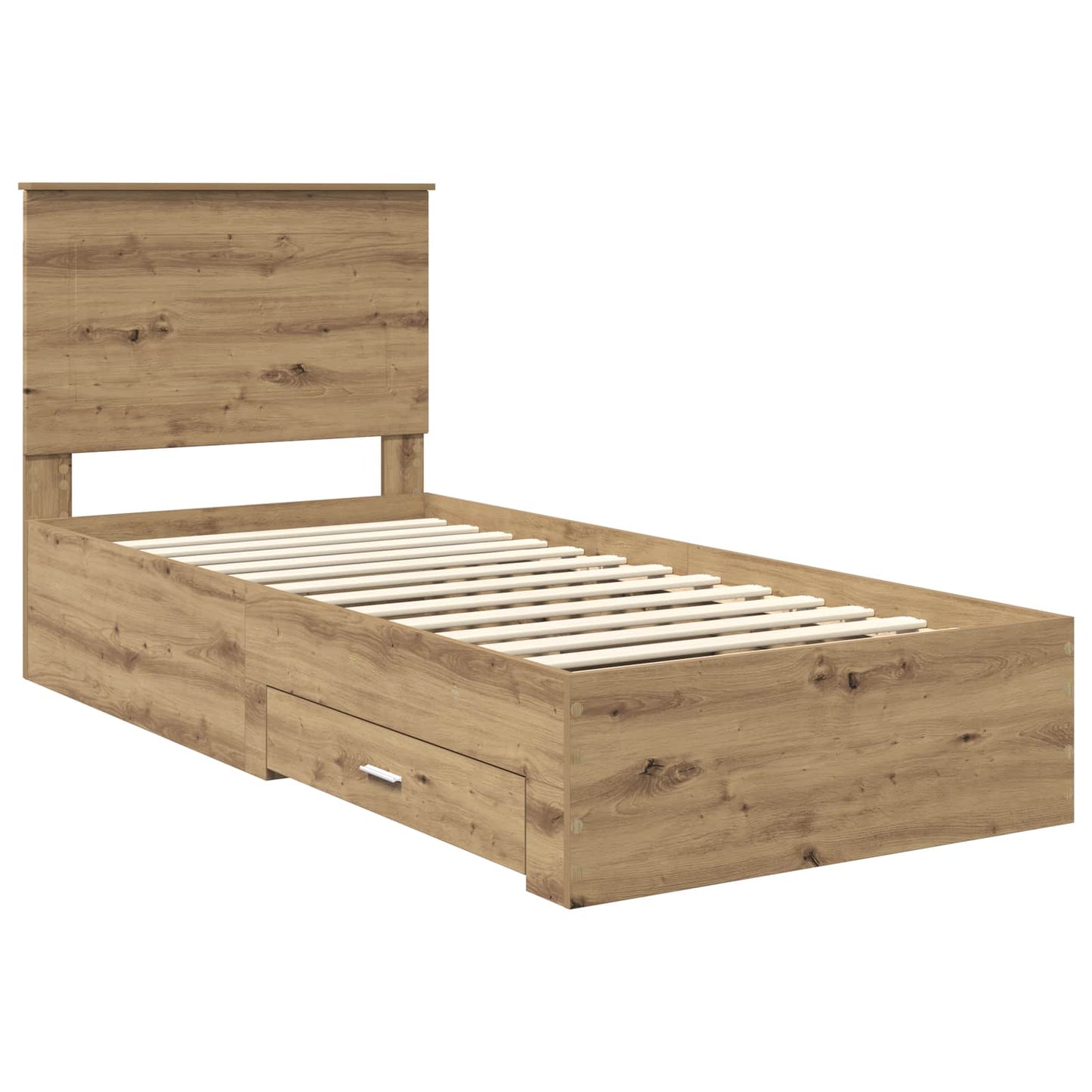 vidaXL Σκελετός Κρεβατιού Artisan Oak 90 x 190 cm Επεξεργασμένο ξύλο