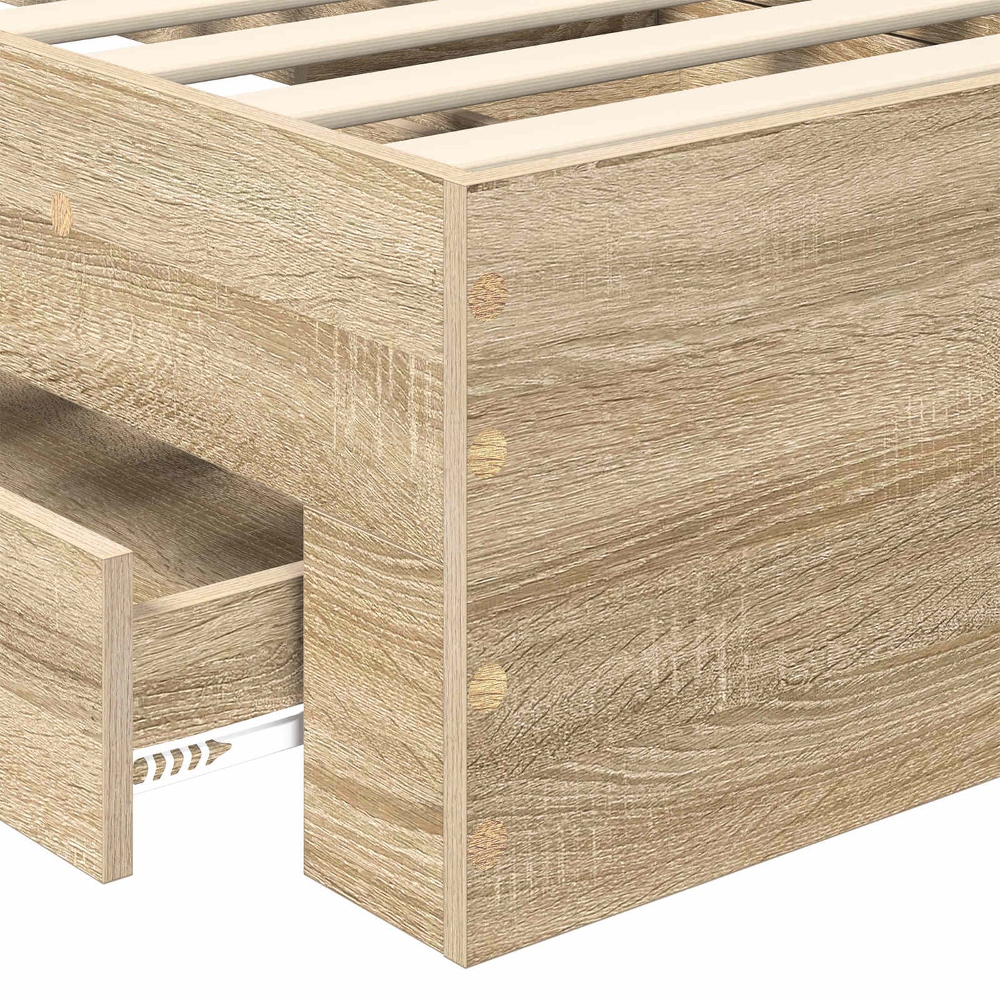 vidaXL Σκελετός Κρεβατιού Δρύς Sonoma 90 x 200 cm Επεξεργασμένο ξύλο