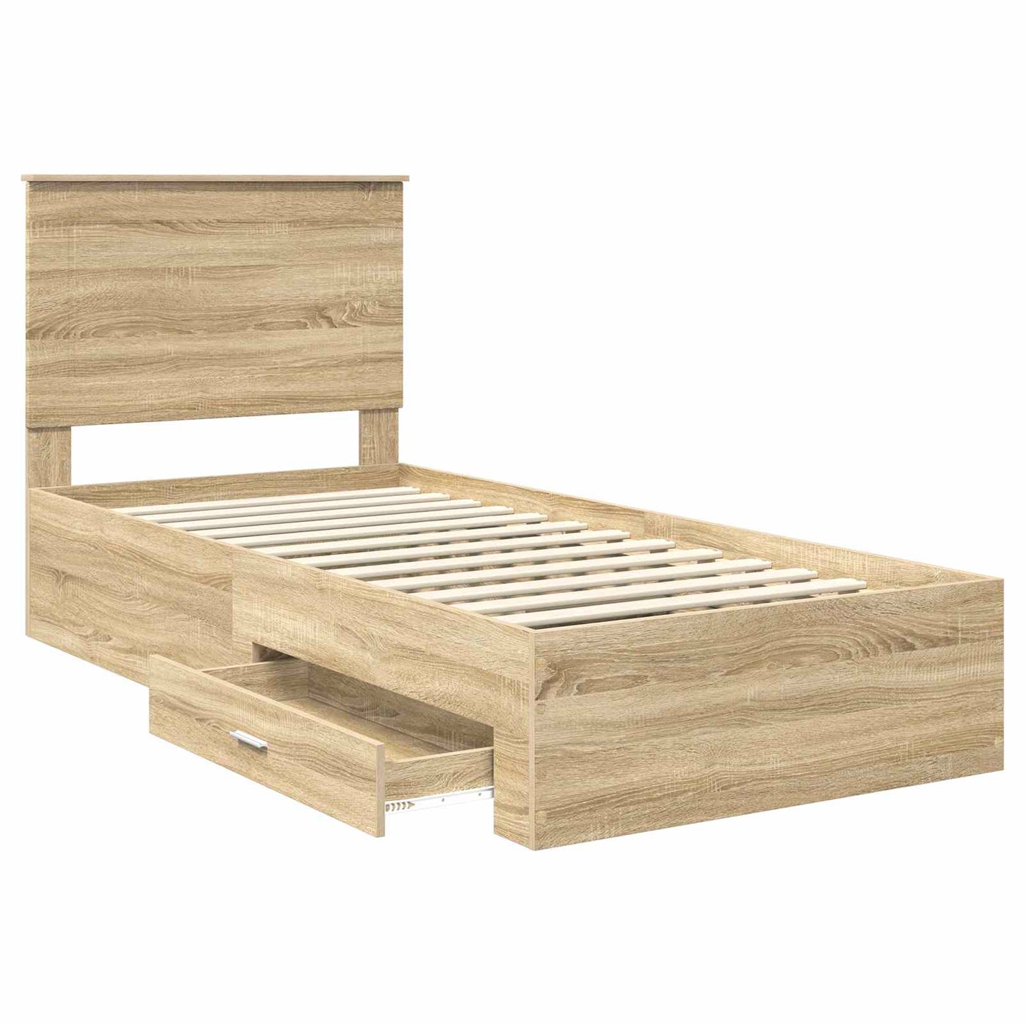 vidaXL Σκελετός Κρεβατιού Δρύς Sonoma 90 x 200 cm Επεξεργασμένο ξύλο