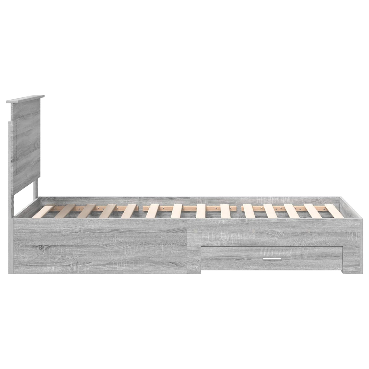 vidaXL Σκελετός Κρεβατιού Γκρίζο Σονομα 90 x 200 cm Επεξεργασμένο ξύλο