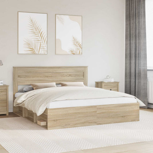 vidaXL Σκελετός Κρεβατιού Σονόμα 180 x 200 cm Στερεά ξυλεία πεύκου