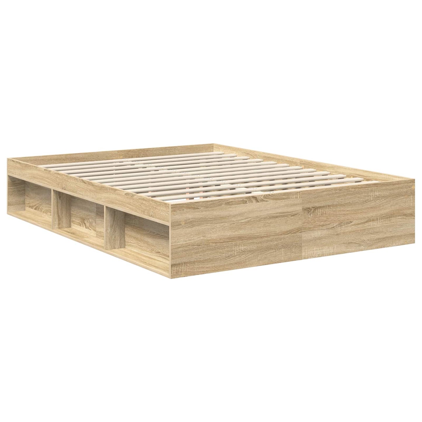 vidaXL Σκελετός Κρεβατιού με κεφαλάρι Δρύς Sonoma 150 x 200 cm