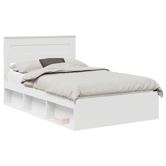 vidaXL Σκελετός Κρεβατιού Λευκό 120 x 190 cm Στερεά ξυλεία πεύκου